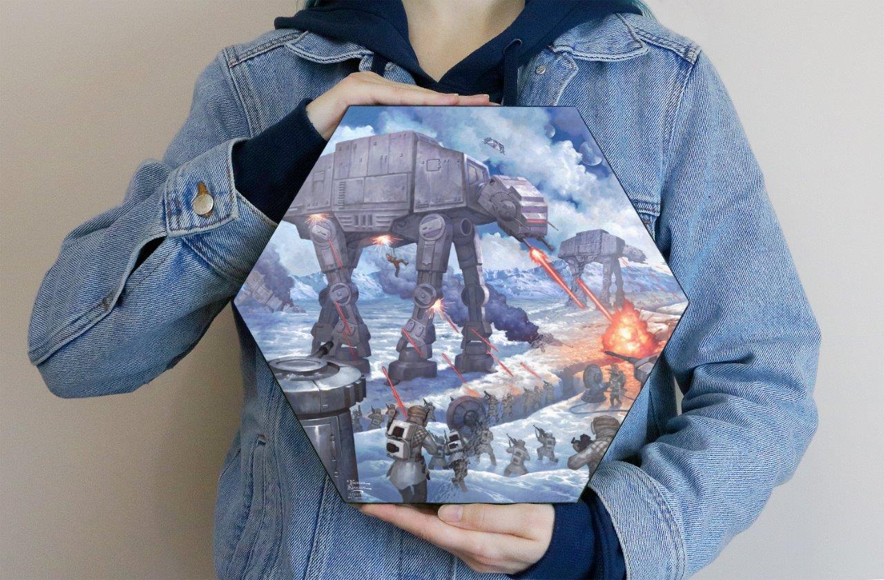 Star Wars (The Battle of Hoth) KNEXAGON® Wood Print WPHEX7821